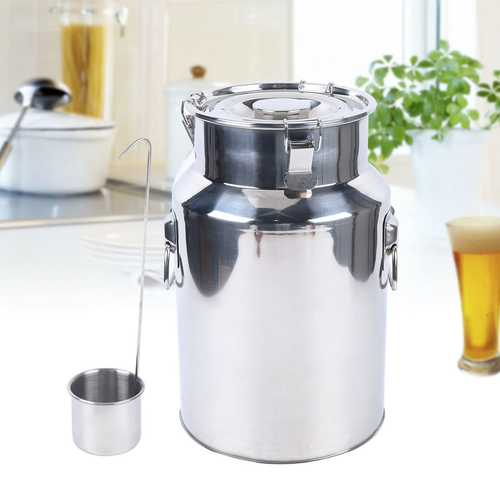 Fermenteur en acier inoxydable - 18 l - Portable - Pour le stockage du lait, de l'eau, du riz.