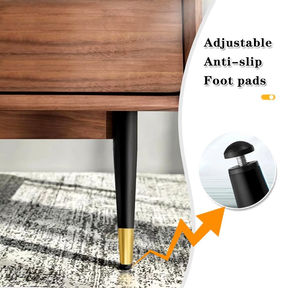 Gambe da Tavolo in Metallo Regolabili da 4 Pezzi - Mobili di Ricambio per Divano, scrivania, Sedia, Mobile e cassettiera, 50 cm, Bianche, Resistenti, per Uso Domestico e Ufficio