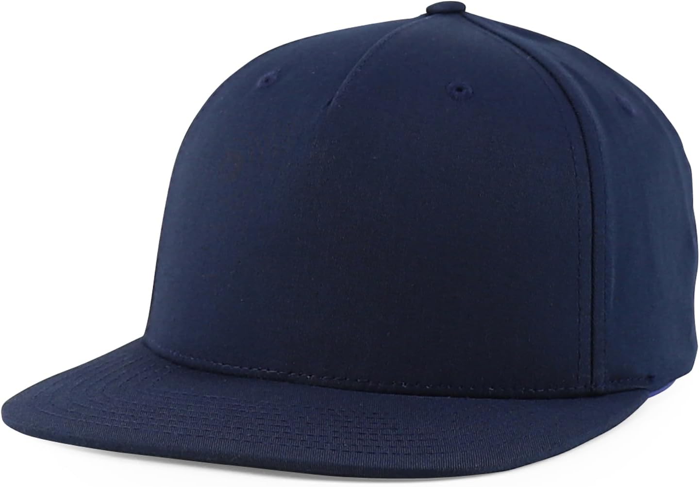 Trendy Apparel Shop Plain Pinch Front Cotton Twill Structured Flat Bill Snapback Cap