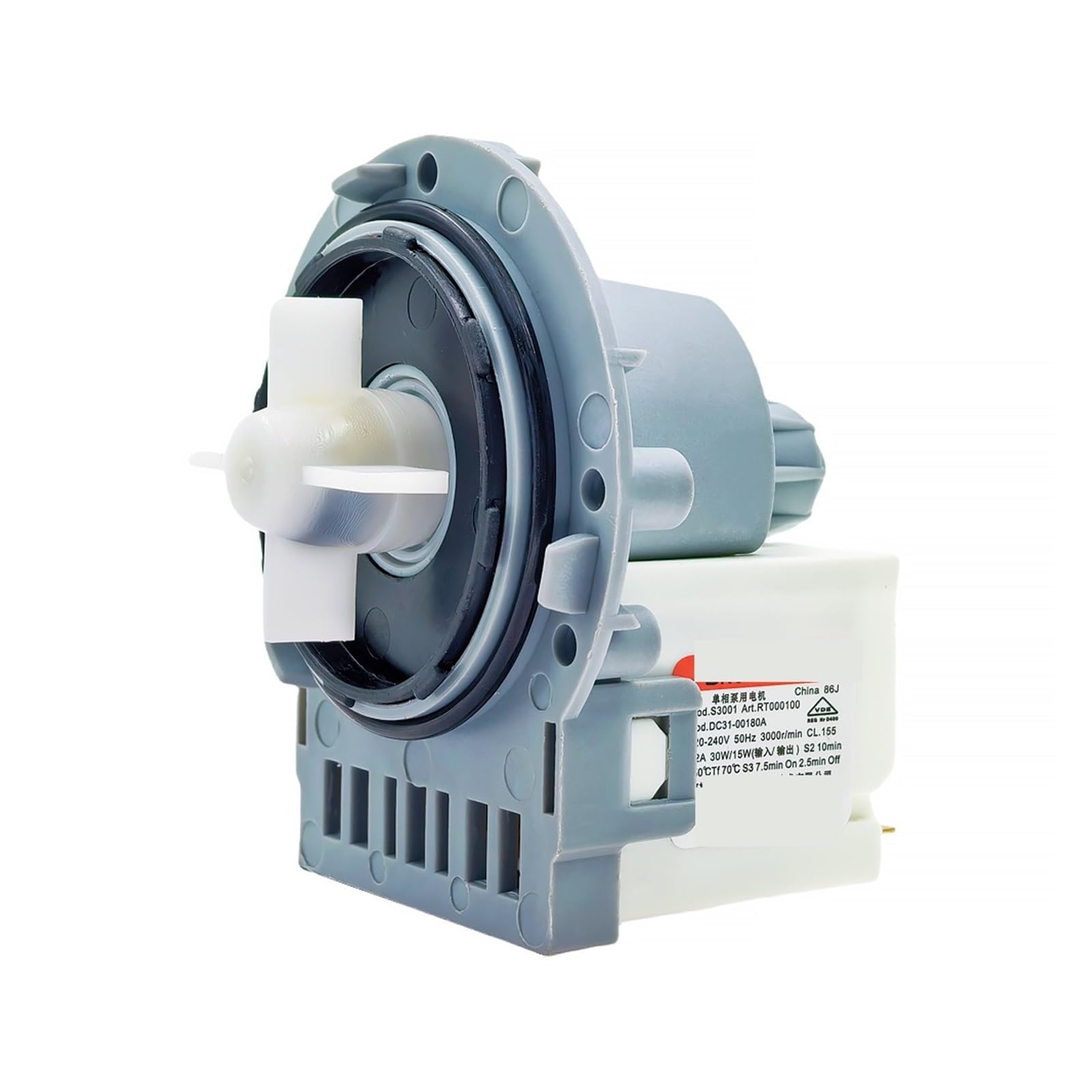 DC31-00180A 220-240V 50Hz 30W/15W 3000r/min Drain Pump Motor，Compatible for Samsung，Washing Machine Washer Drainage Parts