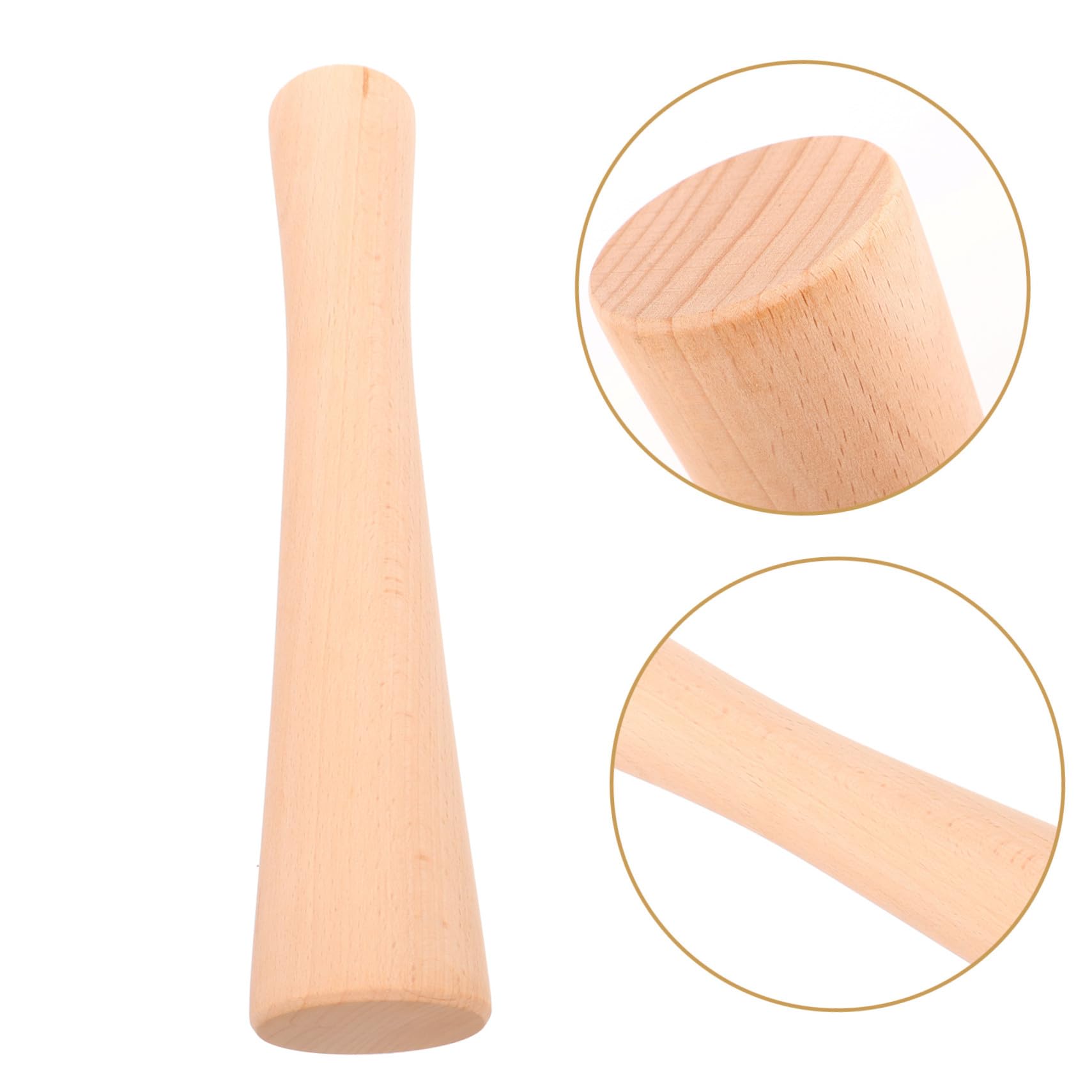 BESTYASH Pilon en bois ergonomique pour choucroute - Accessoire de fermentation stable avec poignée confortable - Presse-herbes durable pour légumes et fermentation des légumes à la maison