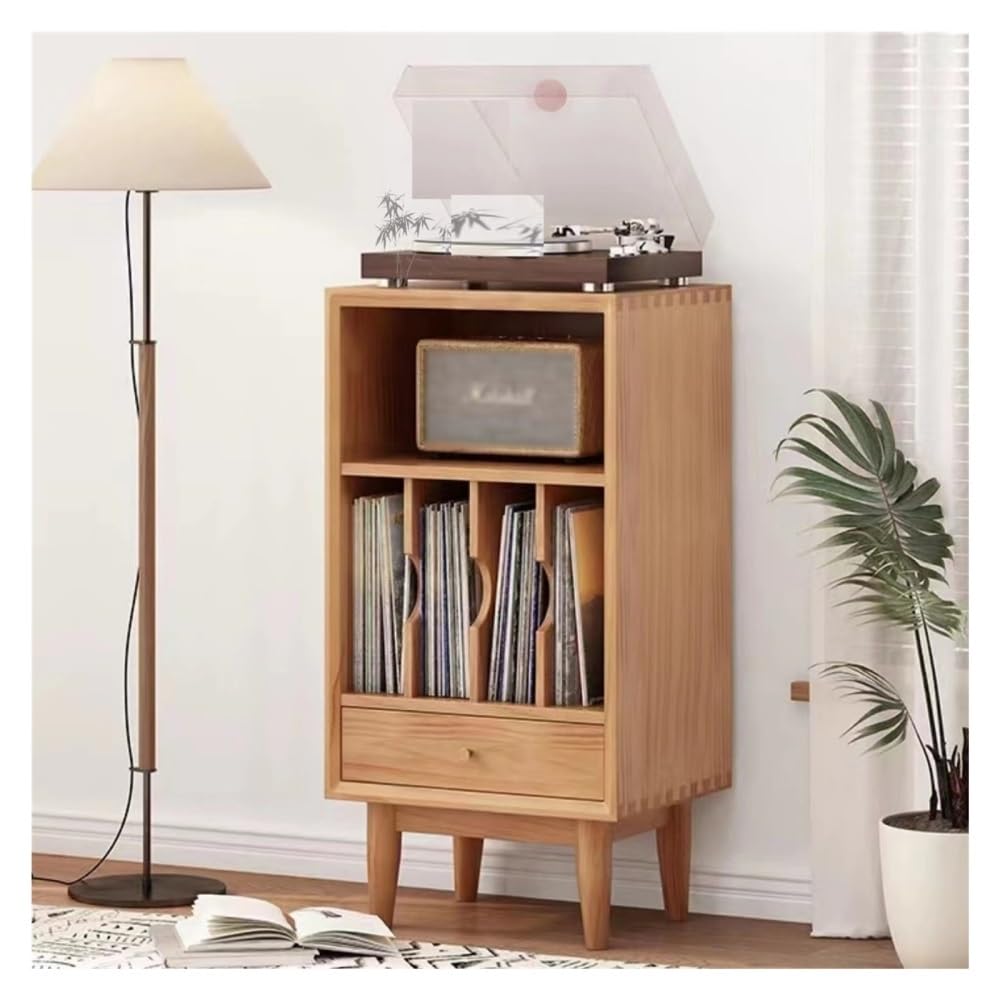 Stojak na płyty CD Szafka na płyty z litego drewna, mały regał do przechowywania albumów, półka, odtwarzacz płyt CD
