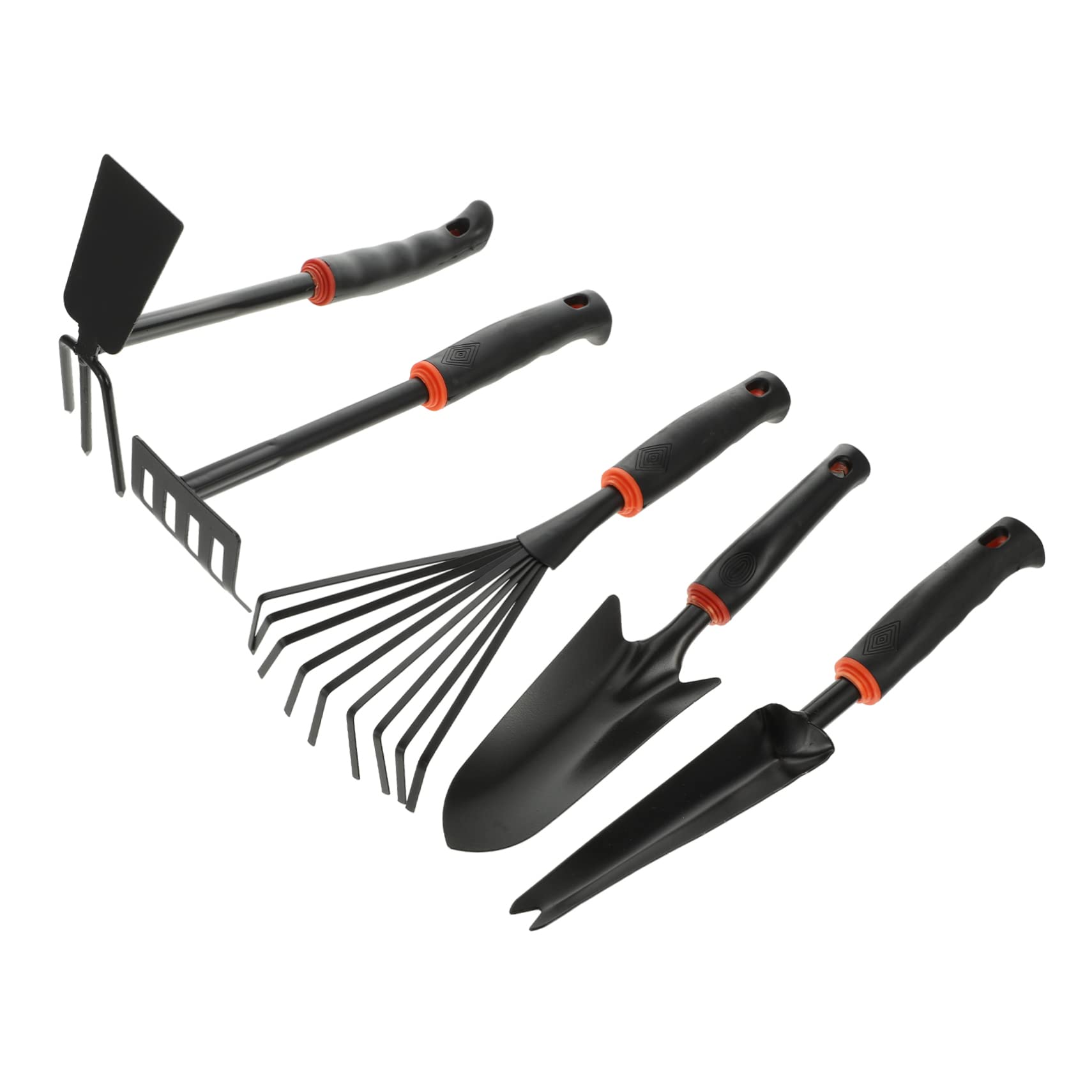 ifundom 5 Stück Multifunktionales Gartenschaufel für Floristen und Gartenarbeit Leichte Schwarze Eisenspaten mit Vinylgriff Robuste Grab und Pflanzwerkzeuge