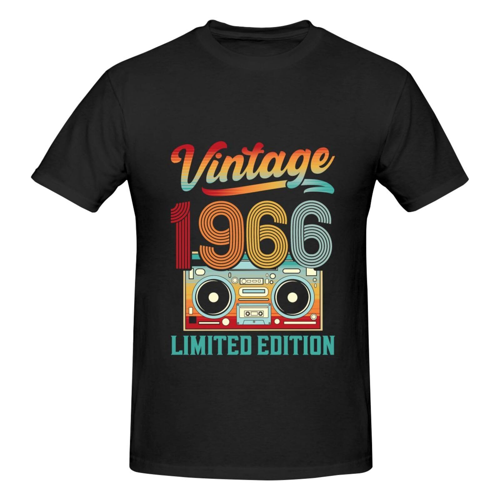 Limited Edition 1966 Shirt for Men, Funny Cotton Vintage 60th Birthday T-Shirts
