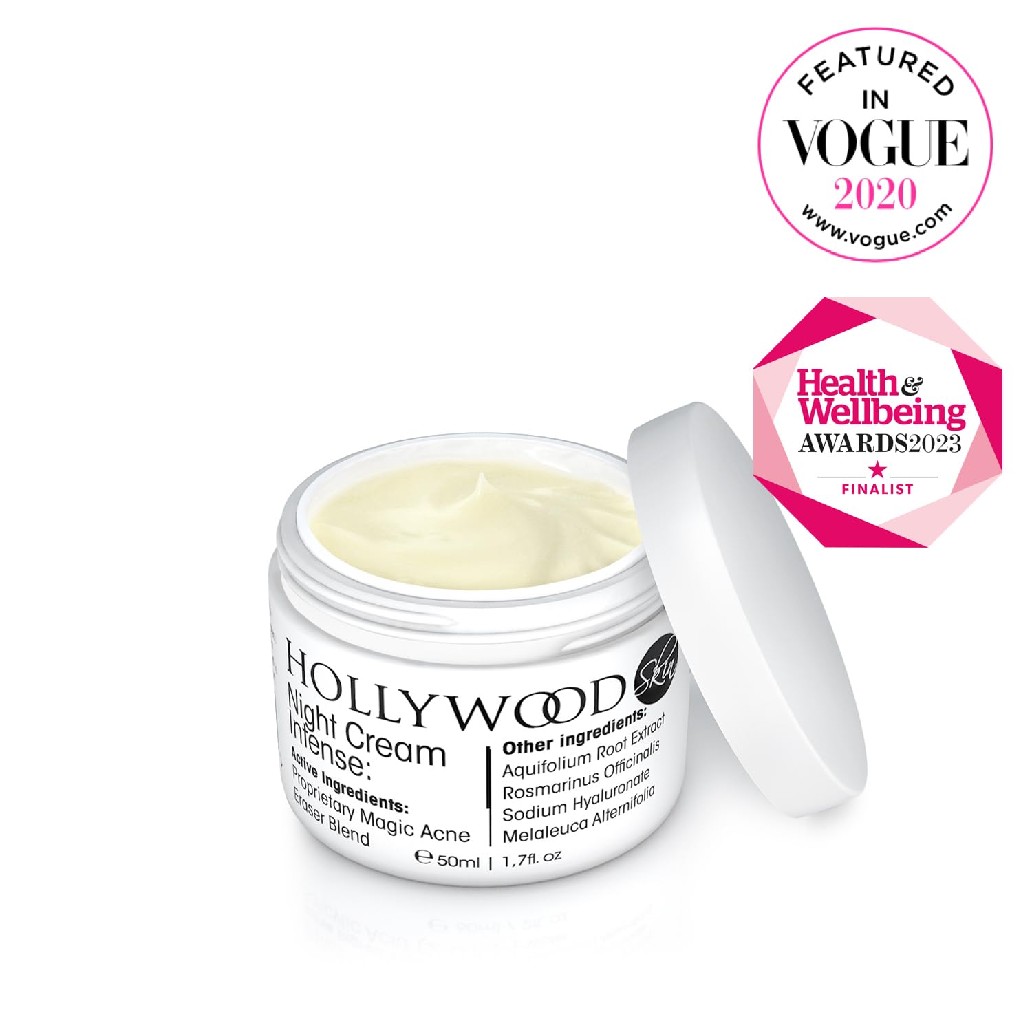 Night Cream INTENSE - ¡2% de Ácido Salicílico! Tratamiento nocturno para el acné. 400% más FUERTE que cremas para el acné regulares. Envase de 50ml (4 Bottles)