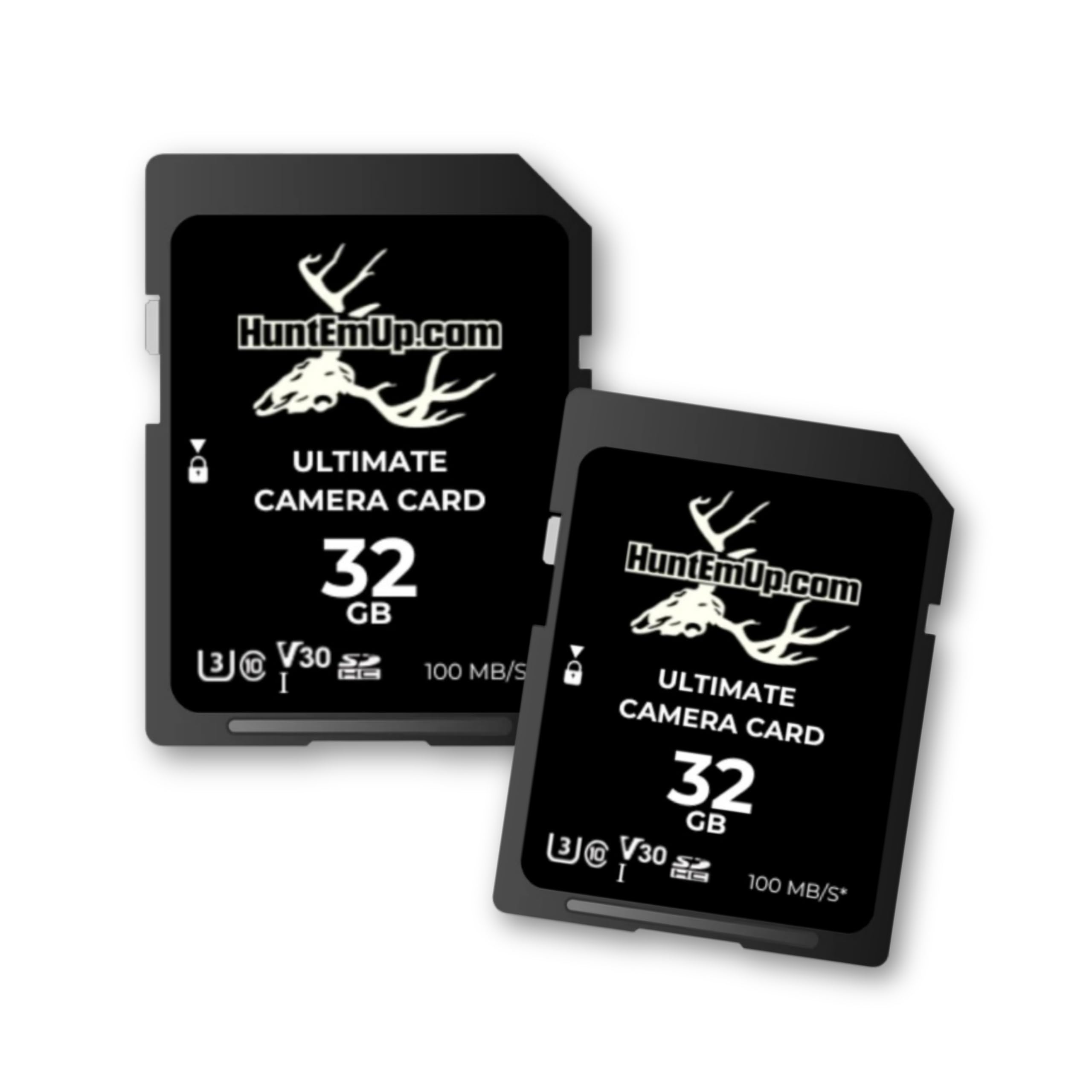 Confezione da 2 schede SD per fotocamera Trail da 32 GB, classe 10 V30, 100 MB/s, schede di memoria SDHC, per fotocamere da gioco, fotocamere da caccia, fotocamere digitali