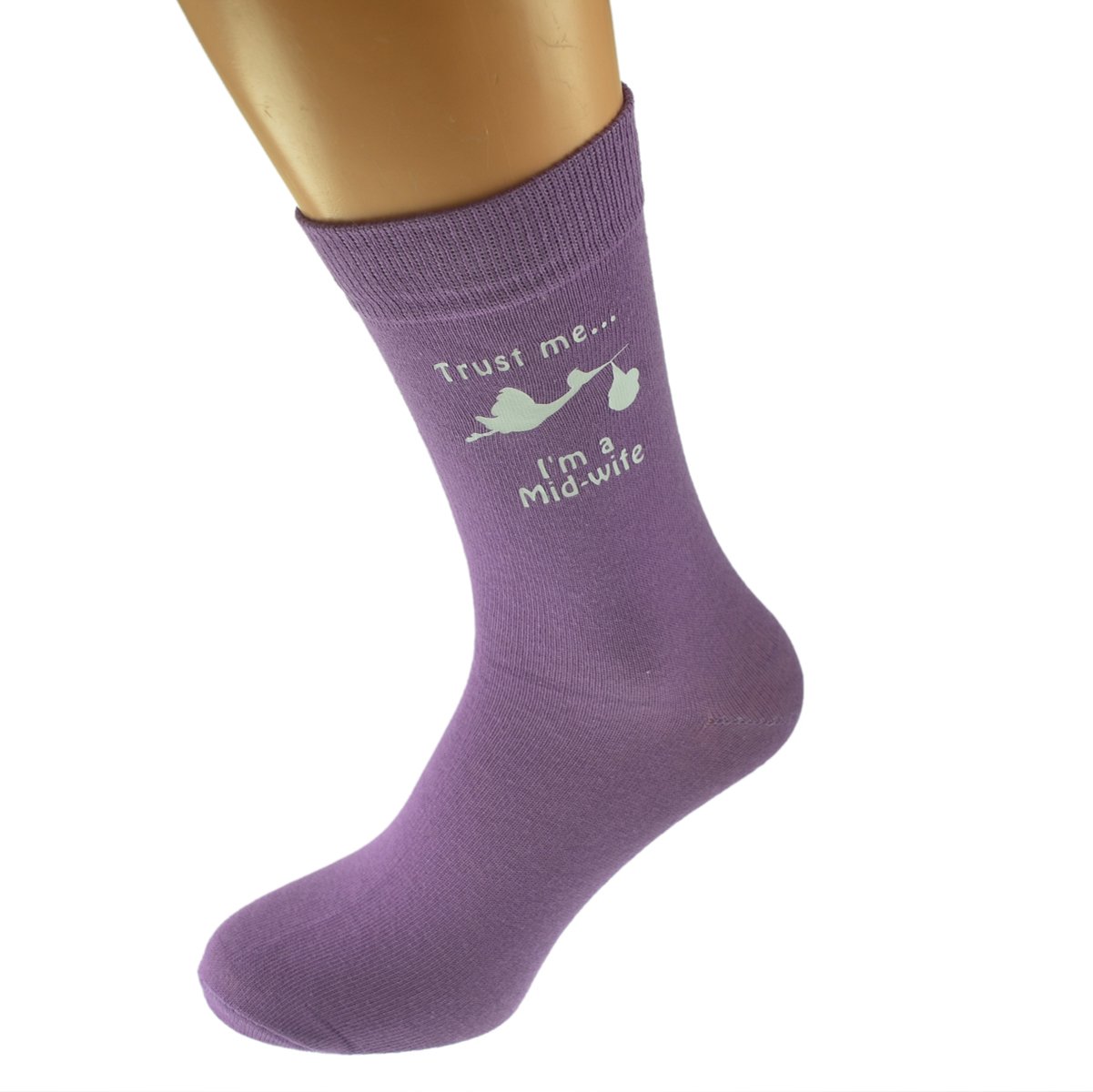 Gtr-Prestige Giftware Women's Pink Trust Me I'm A Midwife Purple Socks Uk 4-8 Eur 37-41 - X6n493