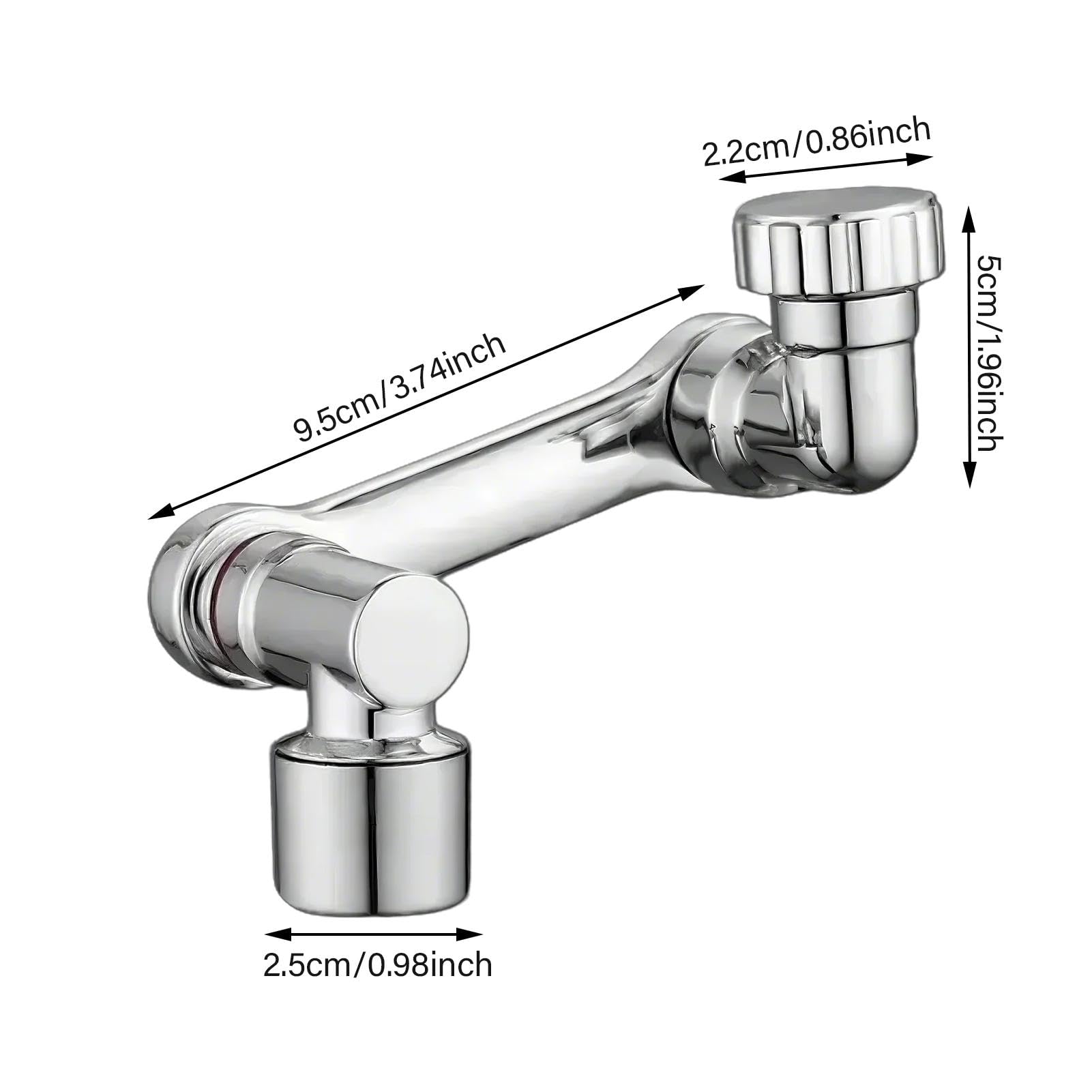 Extensor de grifo de baño, extensor de grifo de 1080 grados, extensor de brazo robótico giratorio, accesorio de grifo a prueba de óxido, extensor de grifo multifuncional, extensor de grifo de