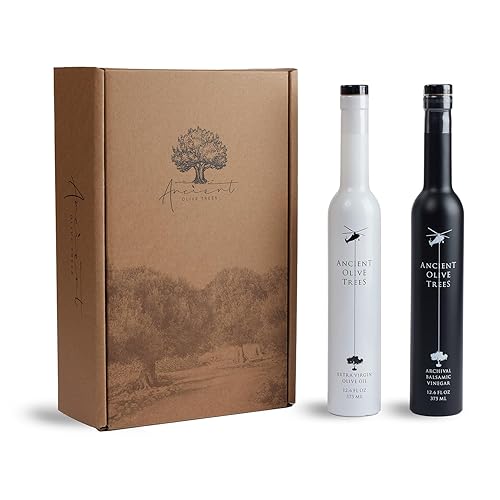 ANCIENT OLIVE TREES - Aceite de Oliva Virgen Extra California con Vinagre Balsámico AOVE prensado de aceitunas Arbosana y Arbequina Aceto