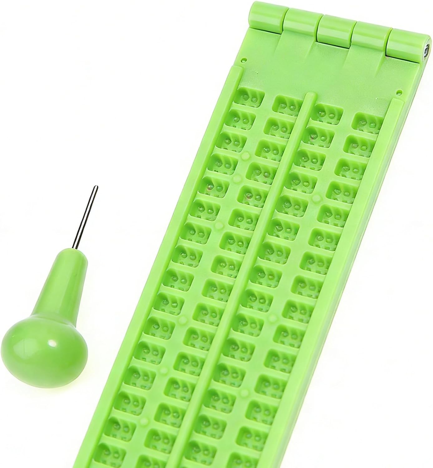 Braille Slate Kit, Accessible Learning Equipment, 4 Lines 28 Cells Writing Tool Learning Braille, Educational Aid for Kids Teens Adults Students Teachers Classroom Home Training