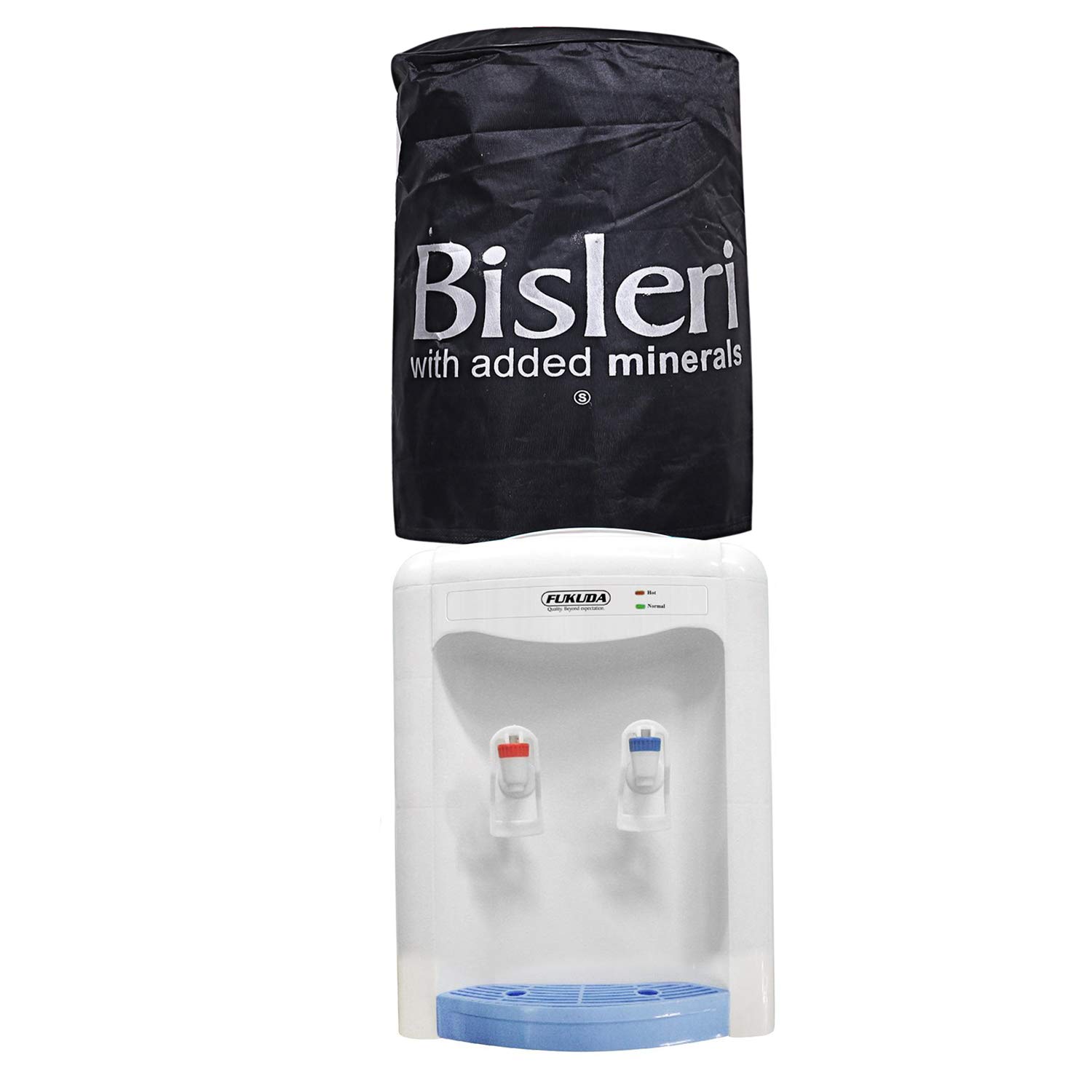 Kuber Industries Rexine Water Dispenser Bottle Cover 20 LTR (Black)-CTKTC25512
