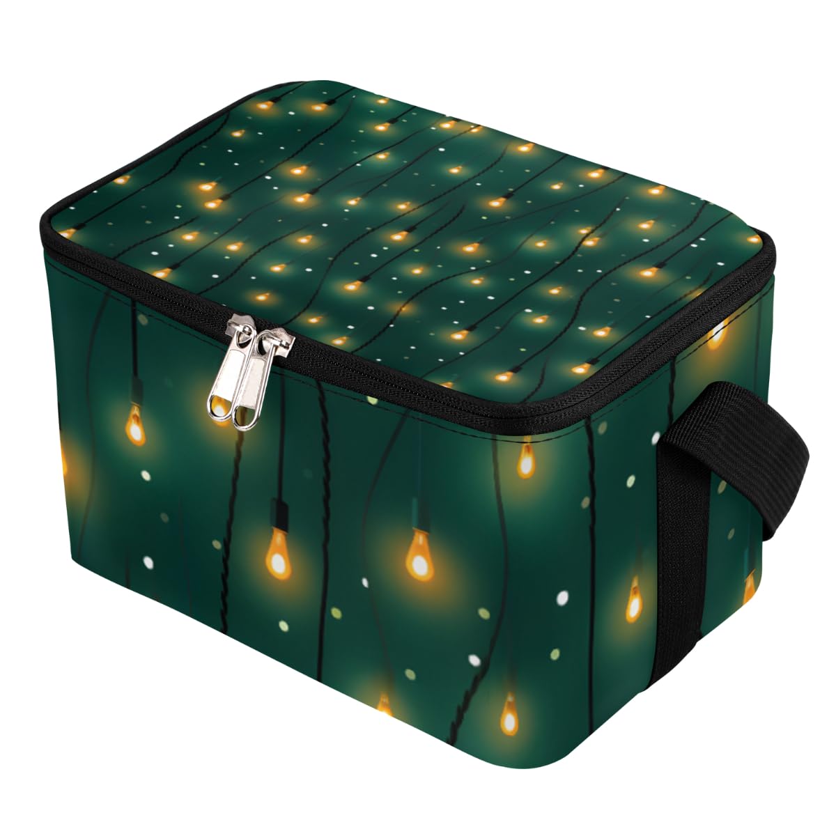 Lunch Bags for Women Men 9 Cans,Snowflake Xmas Decor Hot & Cold Food Delivery Bag Insulated Grocery Bag Insulated Lunch Box Cooler Bag for Office Work Picnic Beach