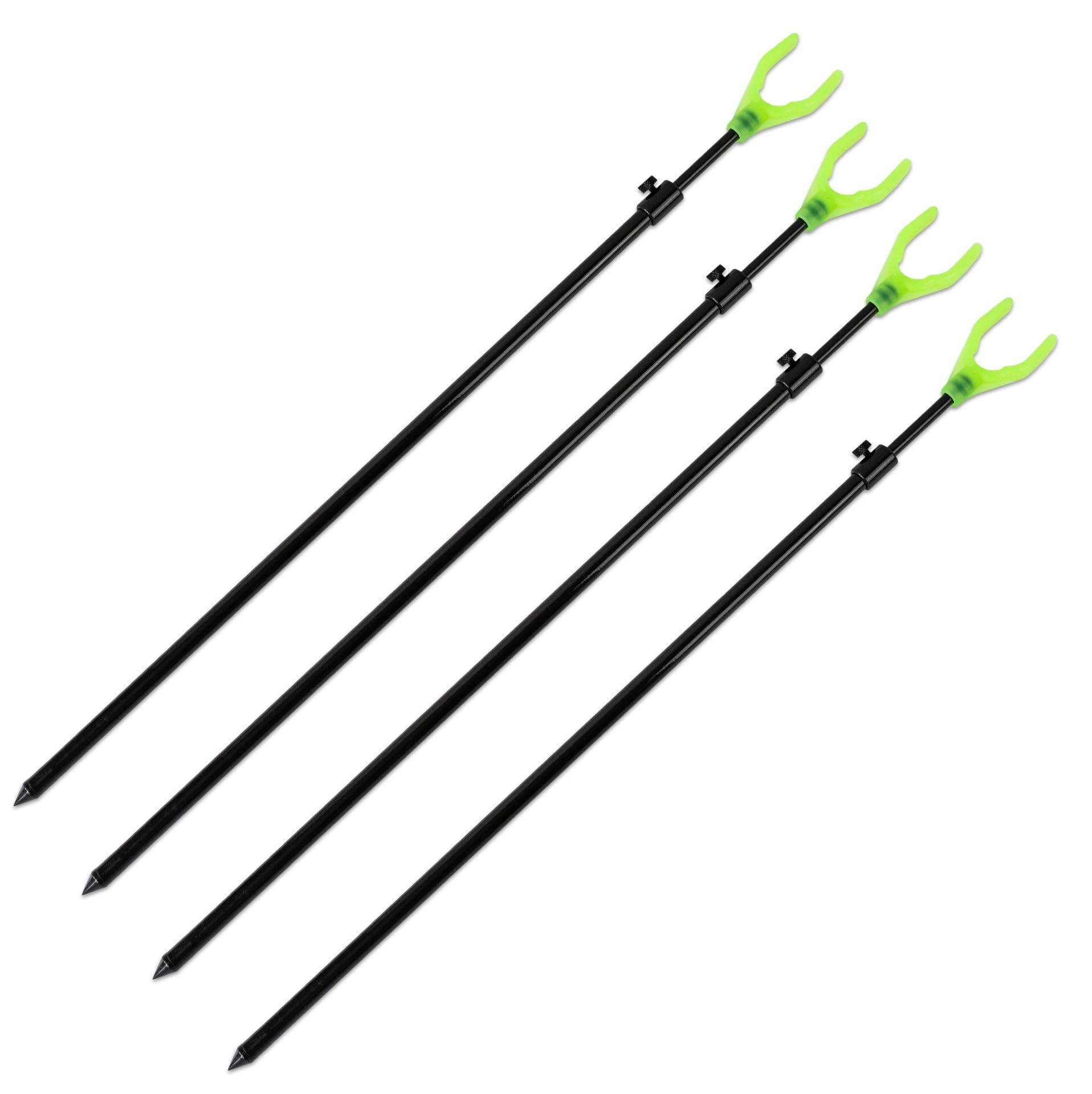 A&N Women's 4 Pieces 75-120 Cm U-Rest 4 Piece Rod Holder Bank Stick Rod Stand With U-Rod Rest Aluminium 75-120 Cm