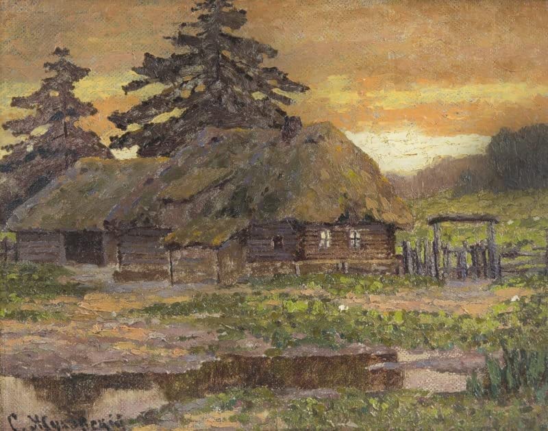 Affiches sur toile Stanislav Zhukovsky 50x70cm sans cadre village
