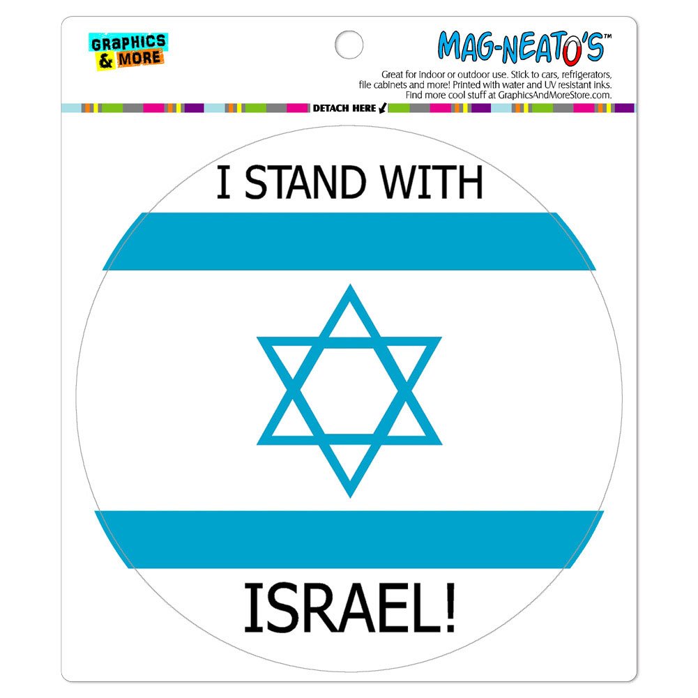 GRAPHICS & MORE I Stand with Israel Pro Israeli Jewish Support Automotive Car Refrigerator Locker Vinyl Magnet
