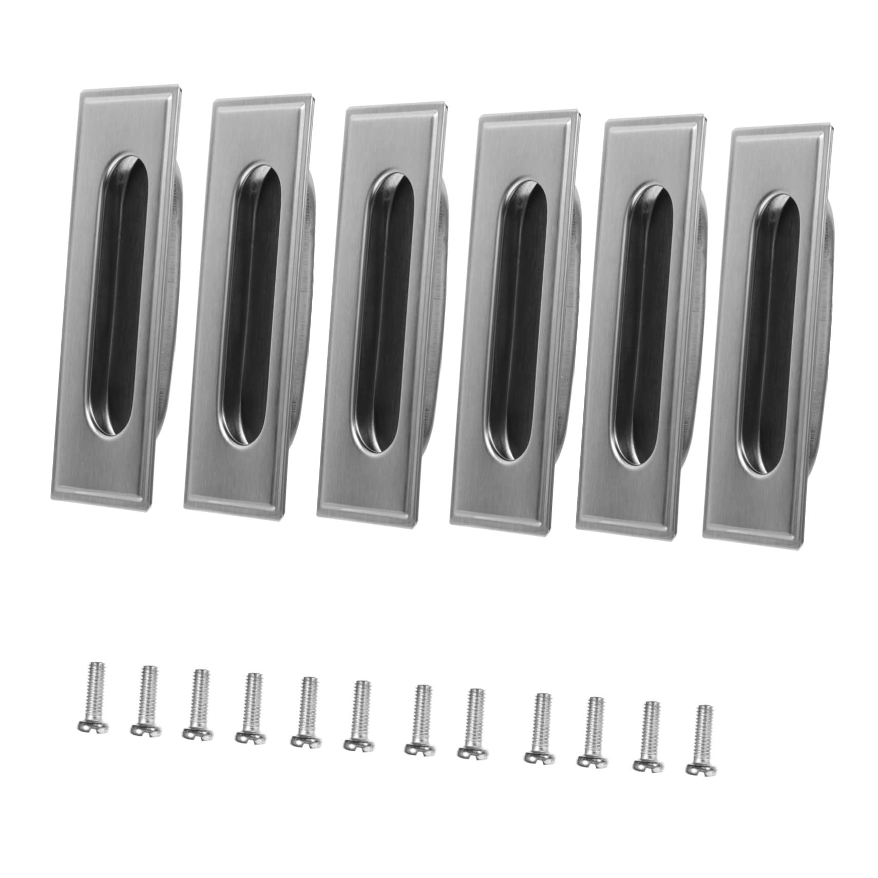 Manijas empotradas invisibles: elegancia de acero inoxidable para tus armarios en set de 6