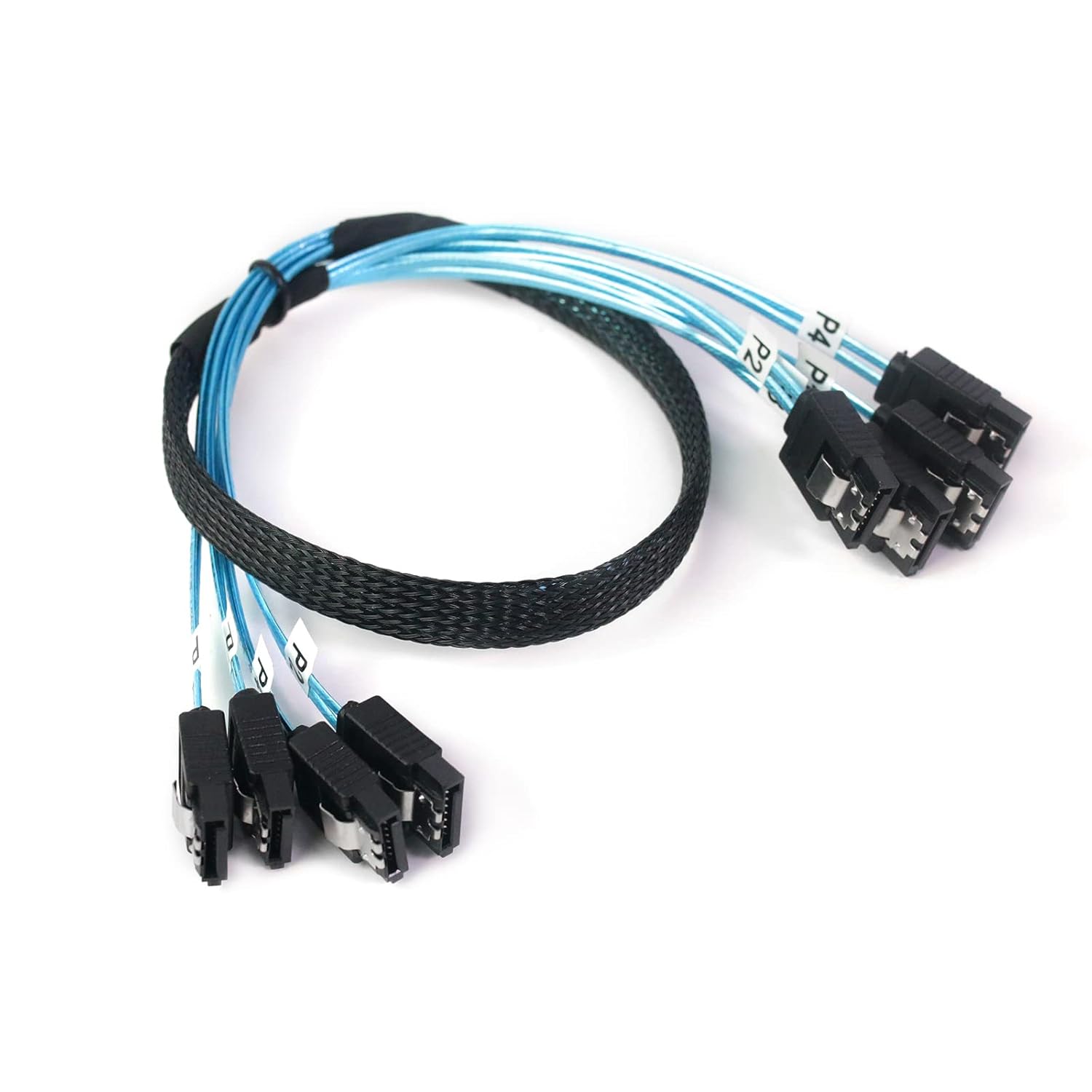 Product image of SATA-III Cable:0.5M, 4Pcs/Set Thin SATA 6Gbps HDD SSD Data-Cable Bundled Replacement for Server Bitcoin Computer SSD HDD CD DVD Drives Raid(1.6FT)