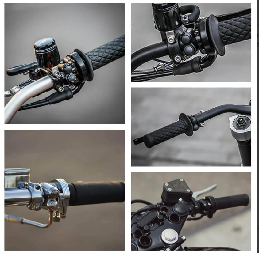 Miniatura 2 de 2 Botones CNC Control Mano Interruptor Momentario Micro Interruptor, para 78 Pulgadas 0.866 in Barras Manillar Bobber Cafe Racer Chopper Universal