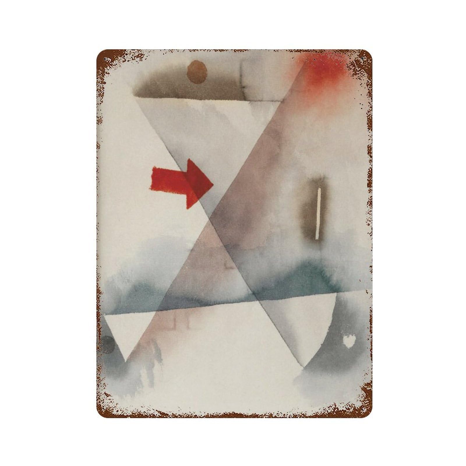 xiaoxiaoshen Paul Klee Chimes Abstract Pastel Painting Wall Decor Art Metal Tin Poster Modern Home Decor Art Home Bar Shop Decorations Vintage Sign 40x30cm