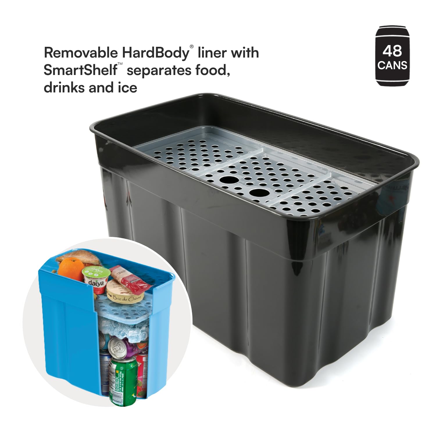 Arctic Zone Titan Deep Freeze Cooler - Zipperless Hardbody Cooler - Deep Freeze Insulation, HardBody Liner, and SmartShelf
