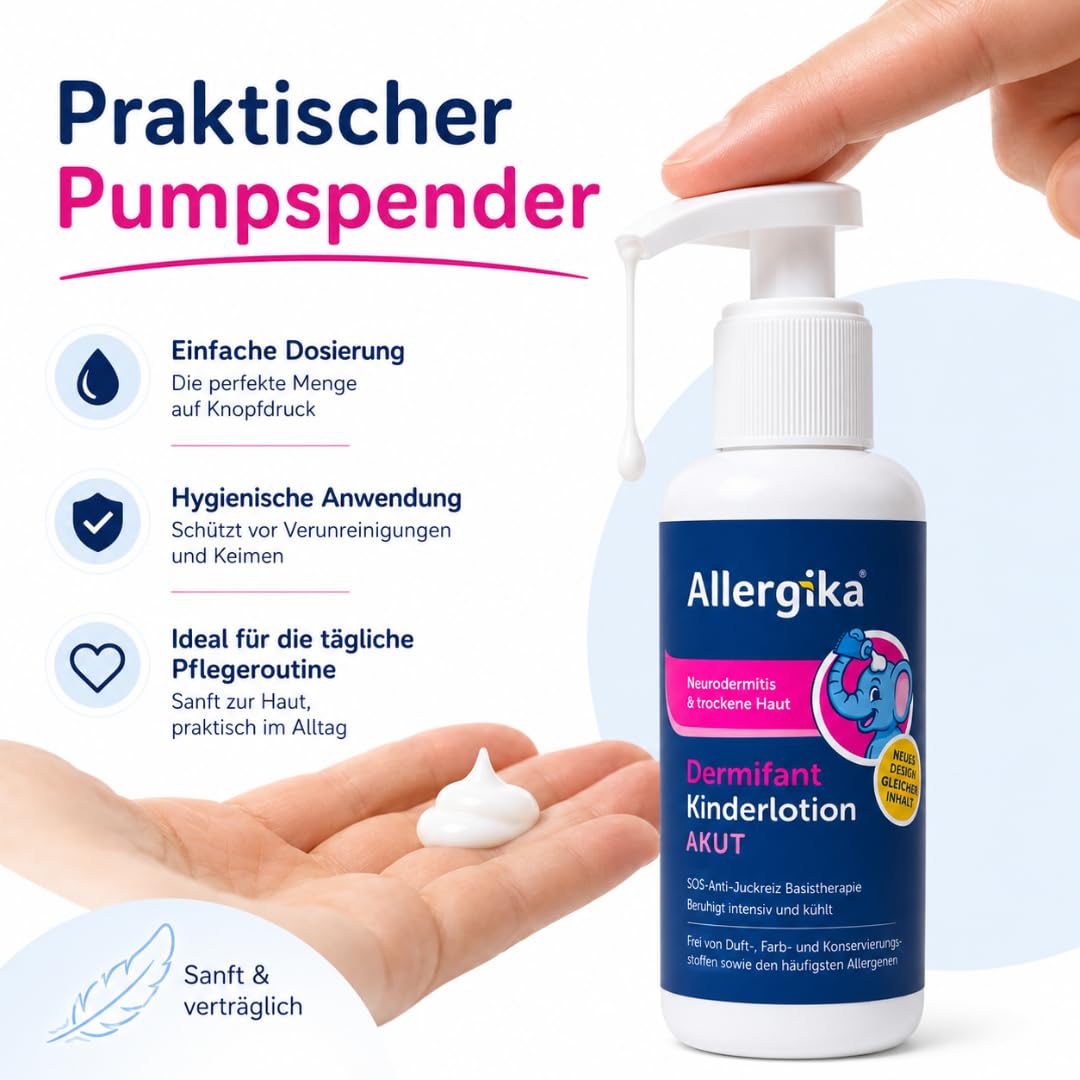 Kinderlotion AKUT 200 ml I mit Pharma Perle Duschgel (2x) | Akutpflege mit Polidocanol, Glycerin, Nachtkerzenöl und Panthenol für trockene, empfindliche Kinderhaut
