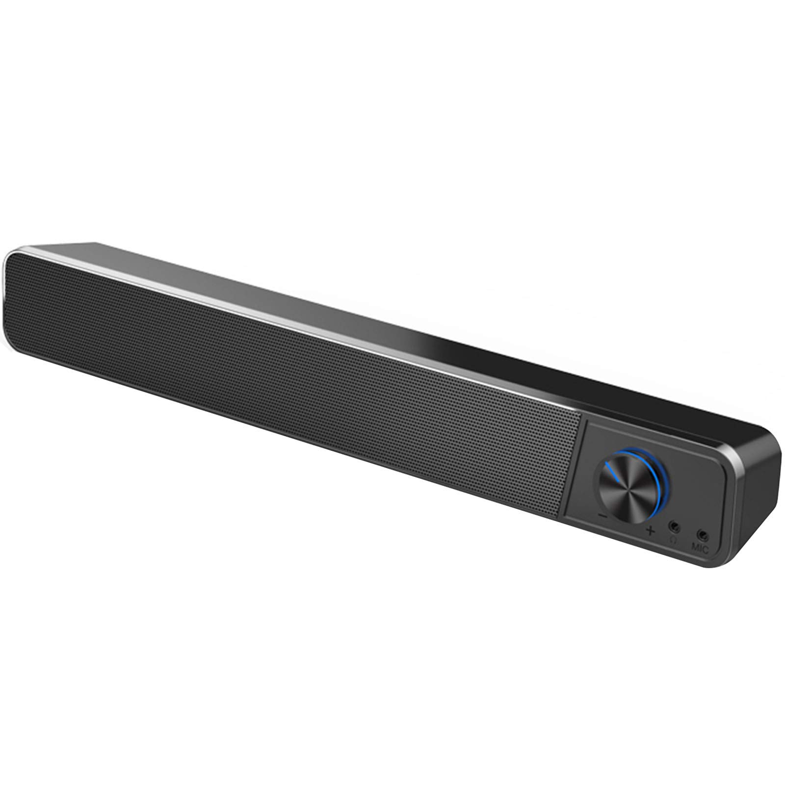 Soundbar przewodowy i bezprzewodowy, Soundbar TV Bluetooth, Sound Bar Głośniki audio (4 sterowniki, Bluetooth, kabel optyczny w zestawie, regulacja tonów niskich) Dźwięk przestrzenny 3D, biały The New