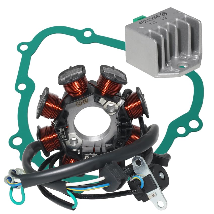 Stator Coil Rectifier Stator Gasket for Kawasaki KLX140,KLX140L 2008-2023 for Kawasaki KLX140G 2017-2023 for Kawasaki KLX140 KLX140A 2008-2022 Stator Coil Rectifier Stator Gasket