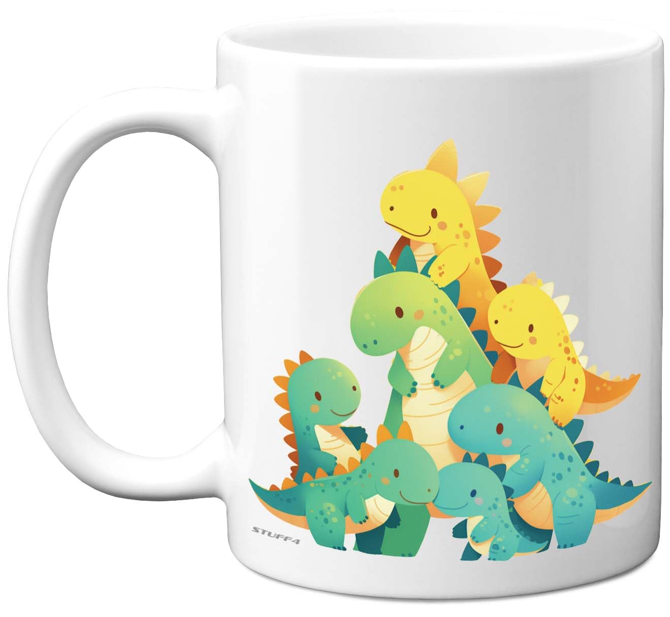 Dinosaur Gifts - Pyramid of Animals - Happy Birthday Gifts Dinosaur Mother's Day Presents, Gift Father's Day, 11oz Ceramic Dishwasher Safe Premium Mugs