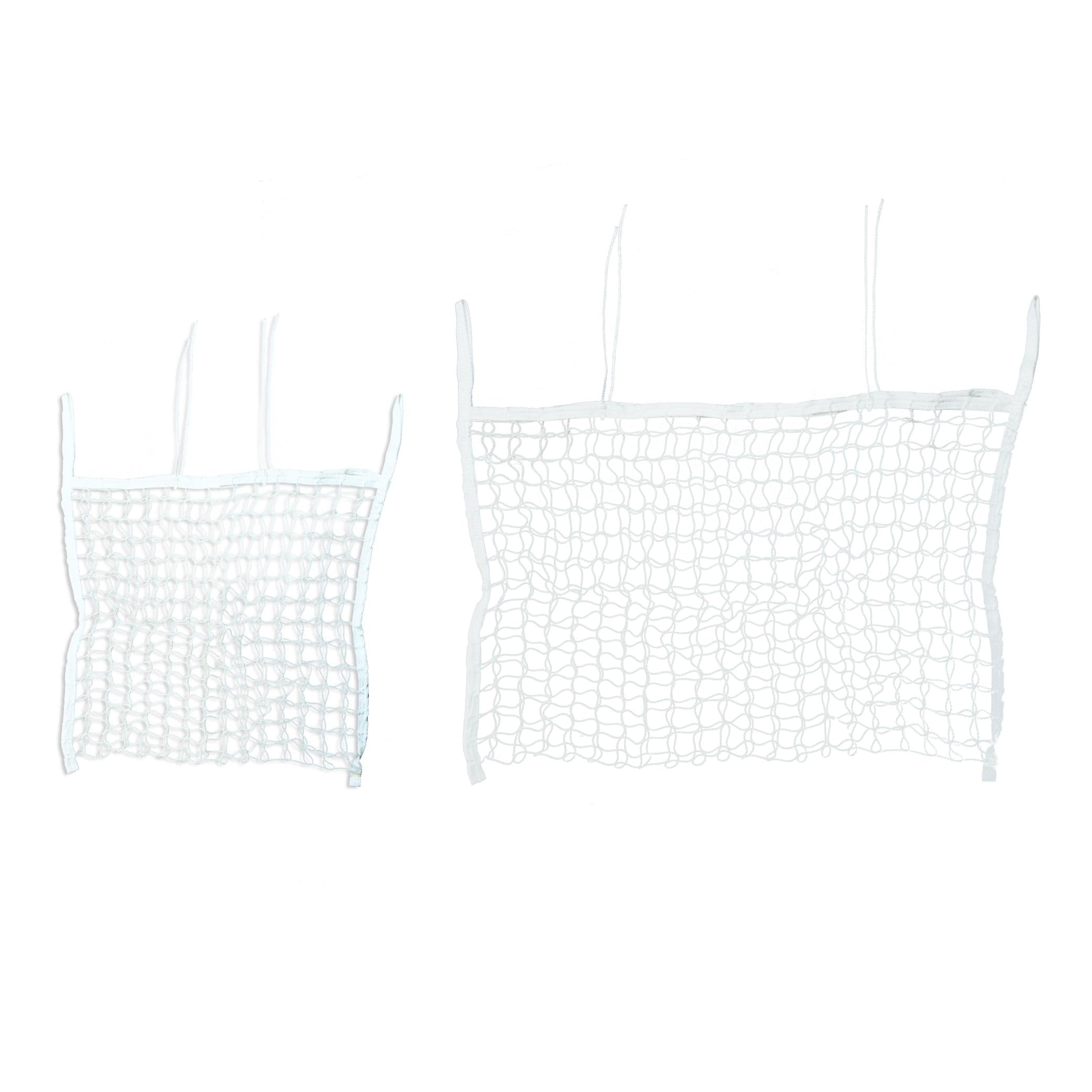 Heunetz für Pferde eckig in weiß Heunetz engmaschig 3x3 cm für verlängerte Fresszeit, grosses Heunetz 120cm x 90cm, 9kg (120x90cm + 70x80cm)