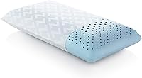 Malouf Zoned Dough Gel-Infused Memory Foam Pillow Queen Mid Loft - Cooling Supportive Bed Pillow 5-Year Warranty