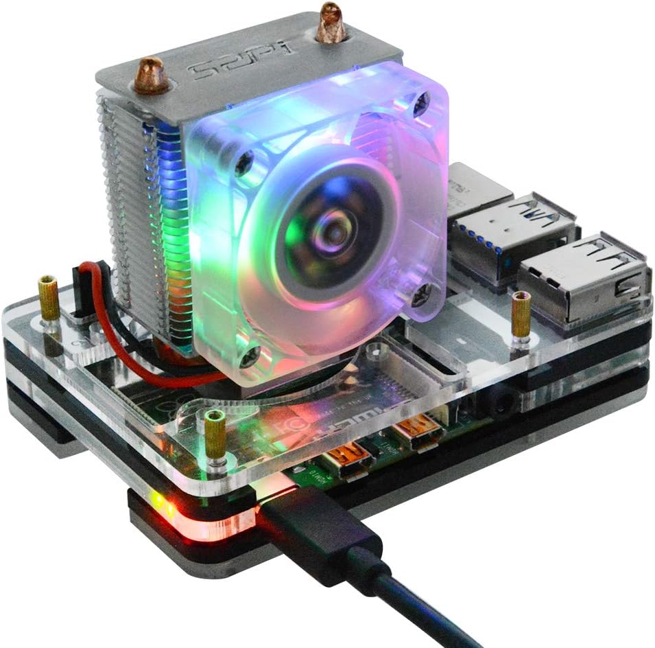 GeeekPi Raspberry Pi 4 Case with ICE Tower Cooler CPU Cooling Fan,Raspberry Pi 4 Case with Fan Raspberry Pi Heatsink Raspberry Pi Fan Raspberry Pi Case for Raspberry Pi 4 Model B