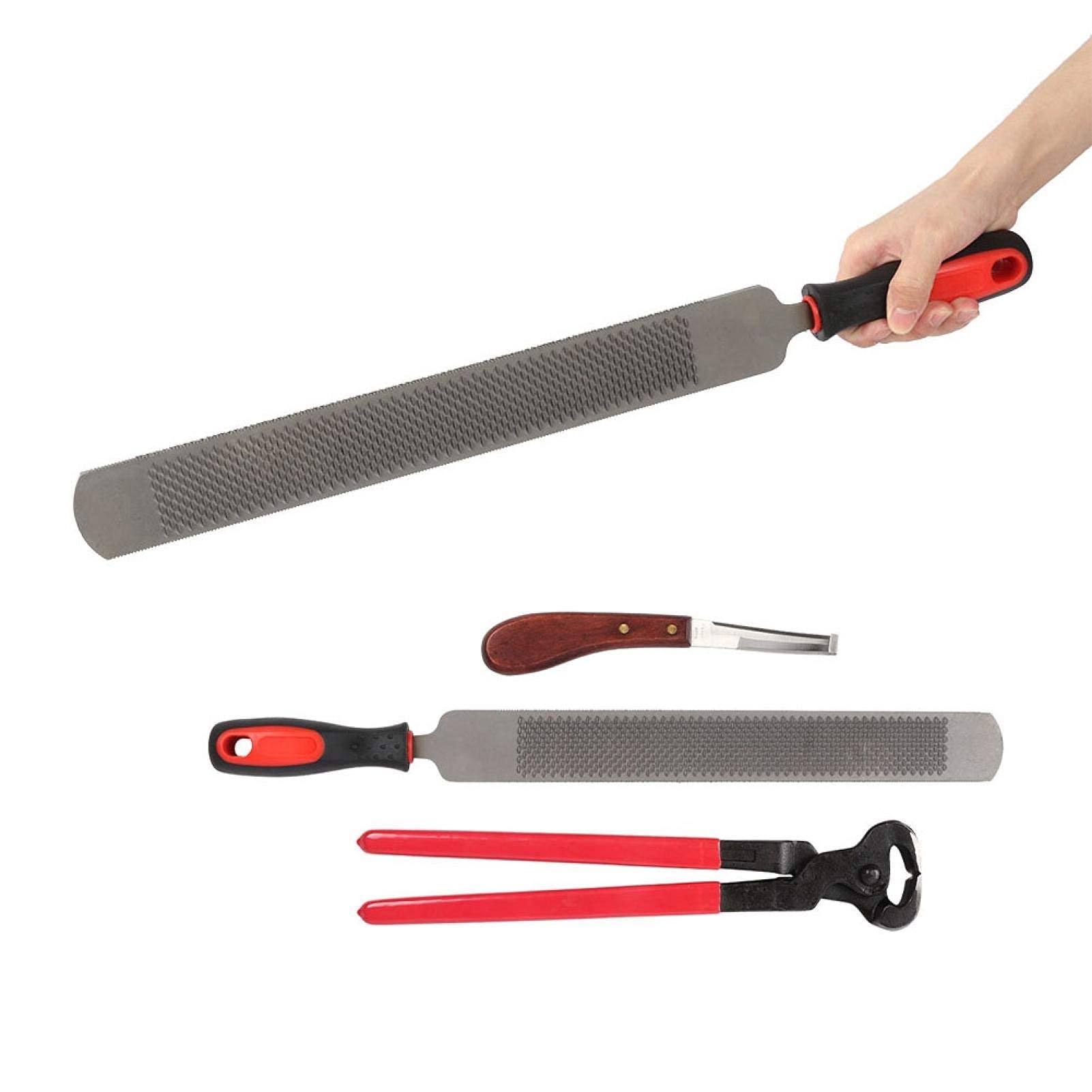 Voluxe Cuchillo de Caballo de Metal para herradores de Caballos, Cuchillo de herradores de Caballos, Recorte Profesional para herraduras limpias al Aire Libre, Clavos de Caballo para Interiores