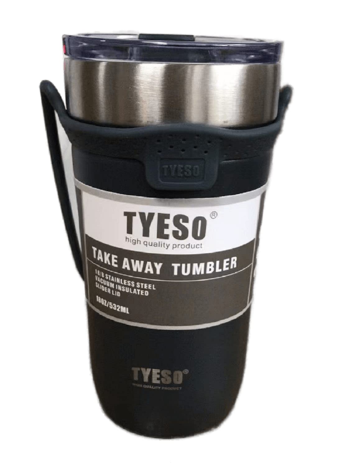 Looloon Coffee Mug with Lid and Handle 18 oz, Navy Blue: BPA-free Stainless Steel Coffee Mug with Flexible Handle for Convenience; Portable Coffee Mug for Travel and on The Go