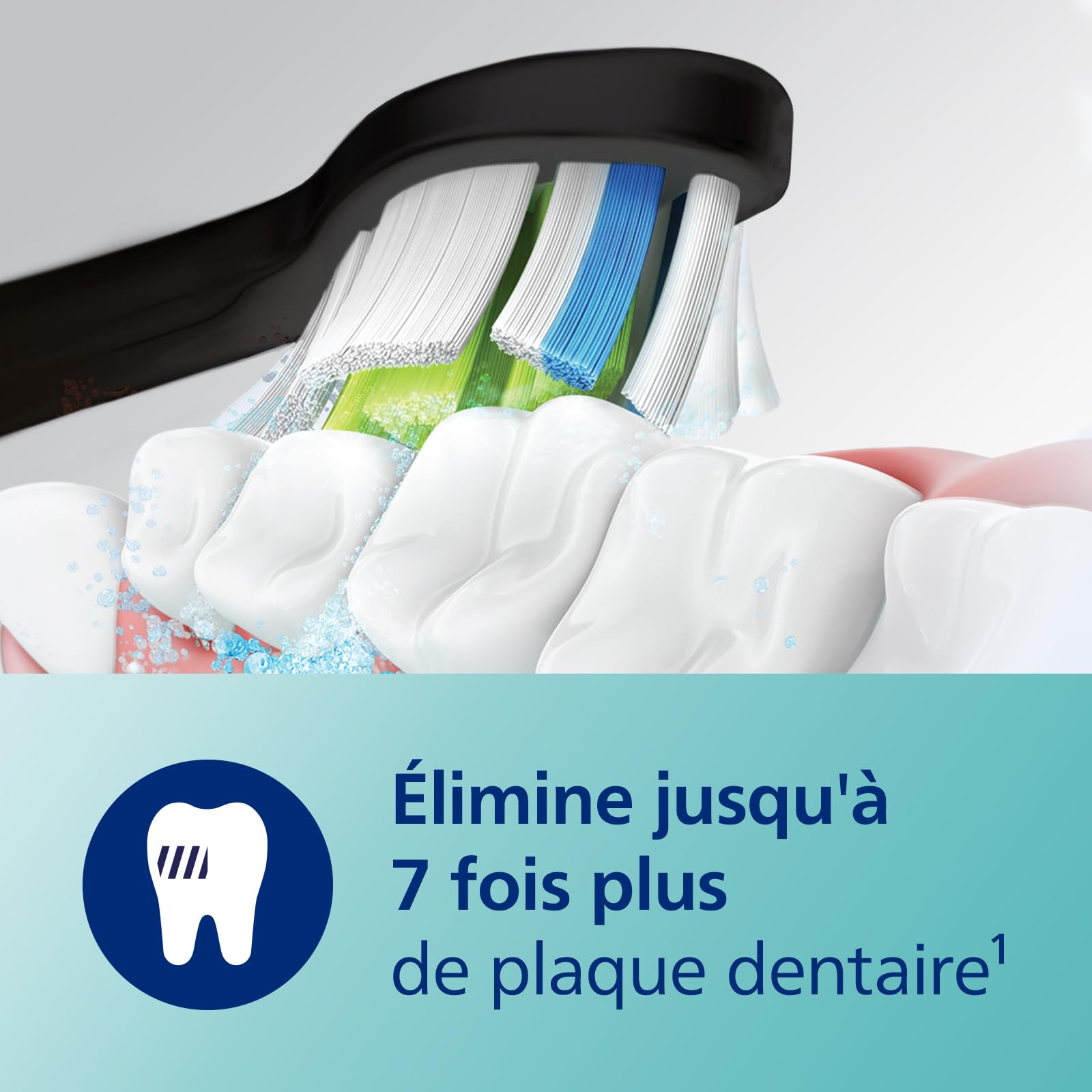 Philips Sonicare ProtectiveClean 5100 - Brosses à dents électriques avec 3 modes de brossage, capteur de pression, minuterie et étui de voyage, blanc et bleu, Lot de 2, modèle HX6851/34