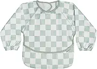 haakaa Babador de manga comprida à prova de bagunça, babador de bebê resistente à água para comer, babador infantil lavável na máquina para desmame de bebês, ajuste ajustável para 6 a 24 meses, dias