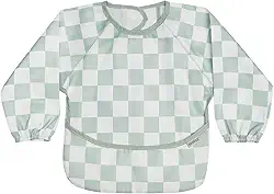 haakaa Babador de manga comprida à prova de bagunça, babador de bebê resistente à água para comer, babador infantil lavável na máquina para desmame de bebês, ajuste ajustável para 6 a 24 meses, dias