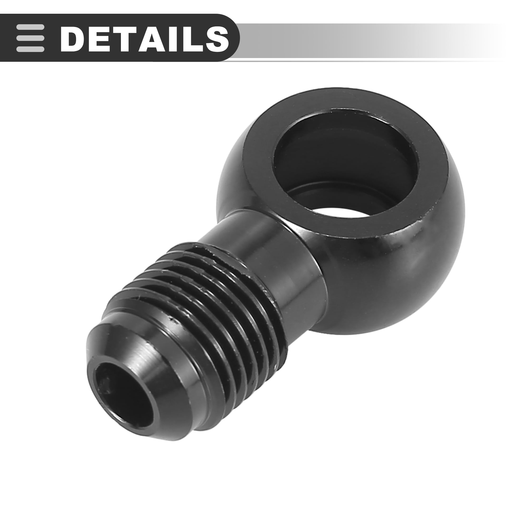 4 Pack) 3/8" Male Barb Weld In Bung Fitting Aluminum .670 Diameter Round Flange - Foto 8