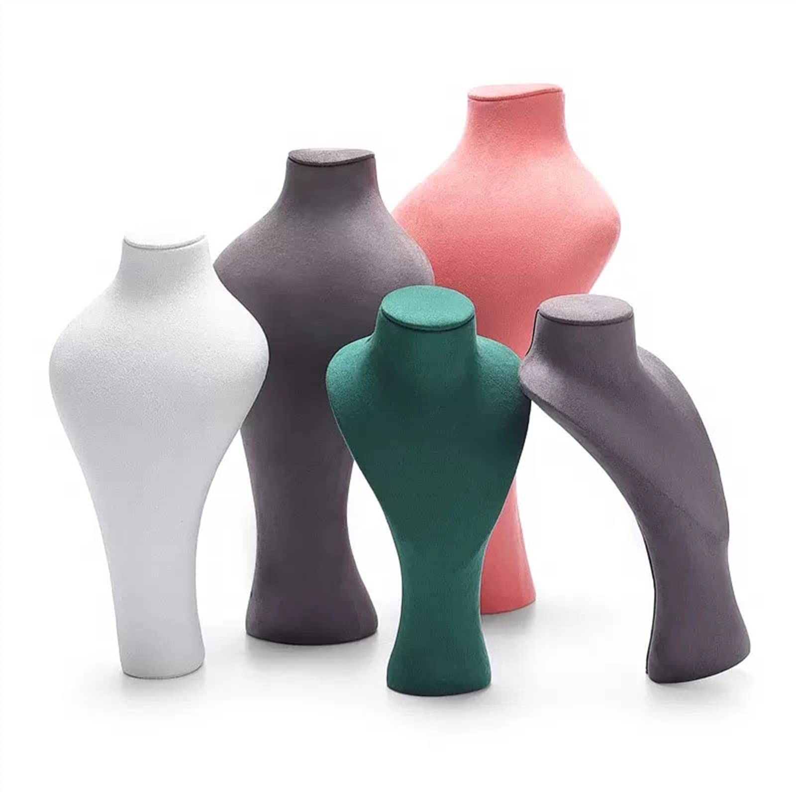Gioielli Espositore Espositore busto collana di velluto verde, busto espositore gioielli a forma di cuore for la vendita e spettacoli, supporto cavalletto collana, supporto busto gioielli Gioielli Ere