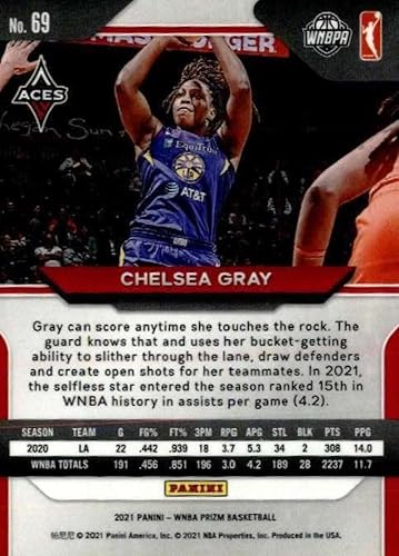 Miniatura 2 de 2021 Panini WNBA Prizm #69 Chelsea Gray NM-MT Las Vegas Aces Basketball