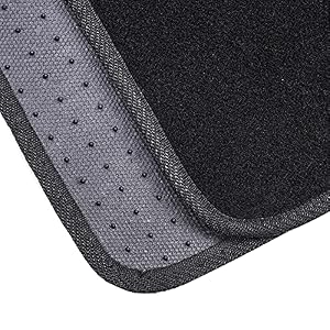 Amazon Basics Universal Fit Anti-Slip Carpet Floor Mats, Full Set for Car, SUV, Van & Truck, 4 count, Black, 25"L x 17.5"W (Front), 13"L x 17.5"W (Rear) — photo 4 of 6