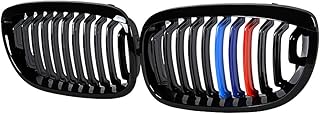 Glossy Black M-Color Front Kidney Grille Compatible with 2003-2006 E46 325Ci 330Ci Coupe Convertible