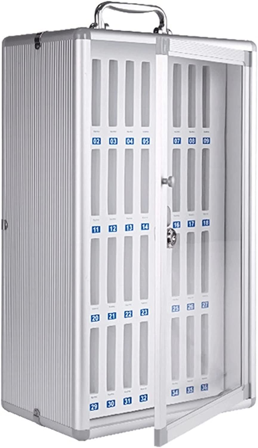 Mobiletto Porta cellulari in Lega di Alluminio, Organizer da Parete numerato con sportello Trasparente, Ideale per Scuola, Fabbrica, esami e Lavoro (Monocolore - 12 Pezzi)