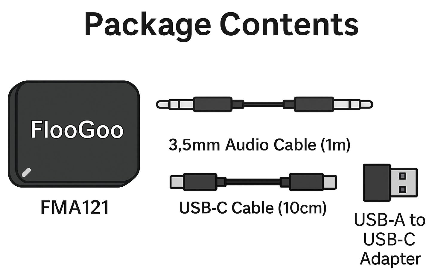 FMA121 Adattatore Bluetooth Dual-Mode Dual-Input - aptX Lossless, gioco a bassa latenza, Auracast TX/RX, LE Audio, supporto per apparecchi acustici, USB e 3,5 mm per PC, laptop, tablet e