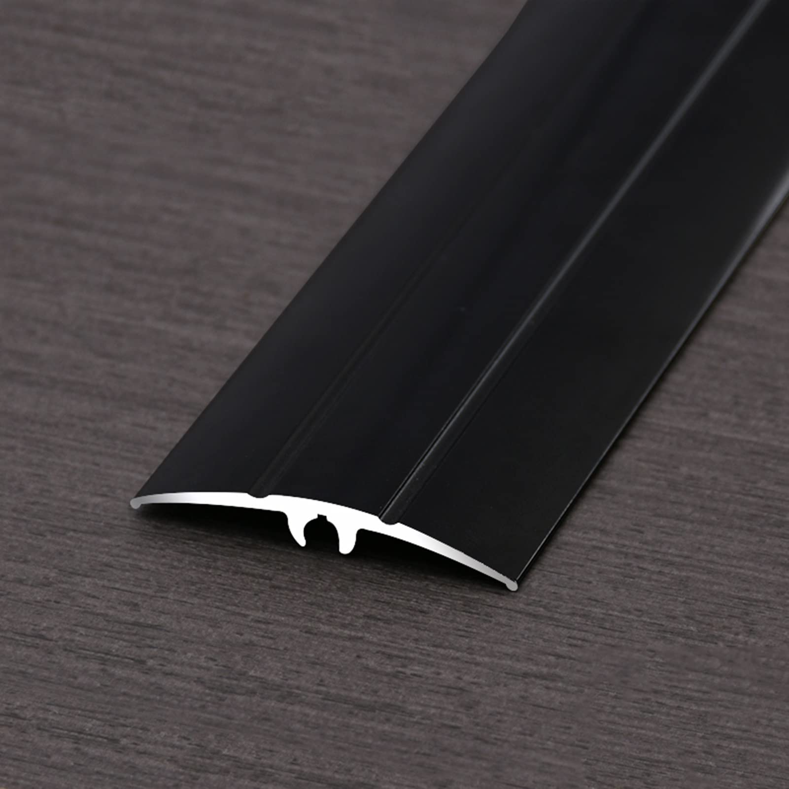 Barre de seuil 4cm en aluminium pour transition de sol entre parquet et carrelage de cuisine
