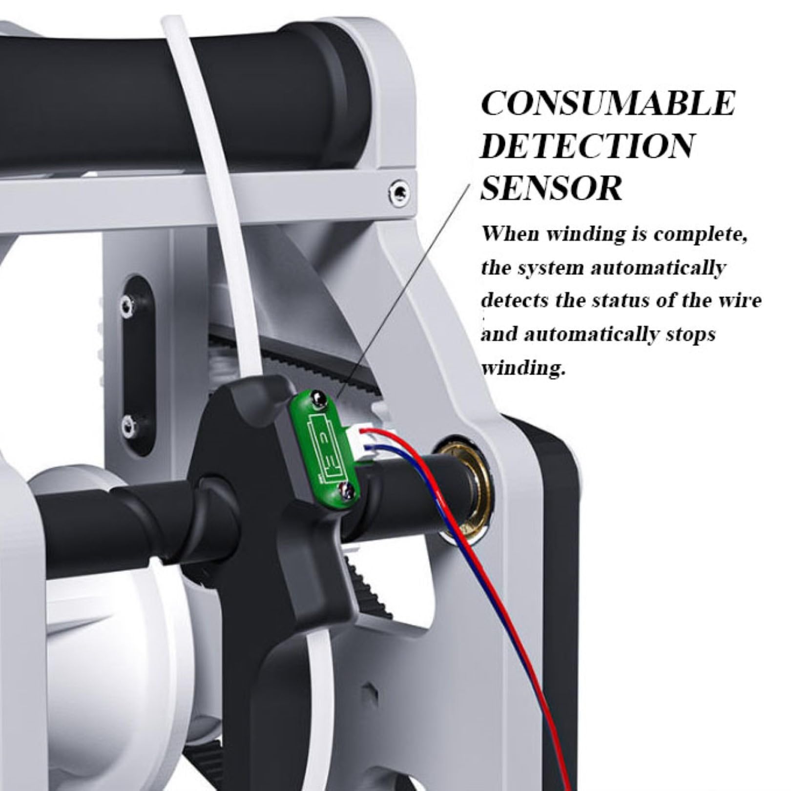Auto 3D Filament Respooler, Automatische Respooling Maschine mit Smart Start & Stop Funktion Elektrischer Spulenaufwickler für 1 kg Spulen