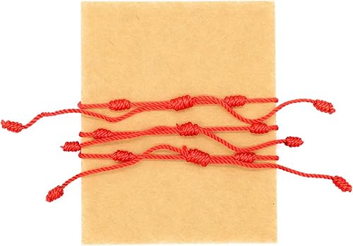 Miniatura 2 de Pulseras de la suerte de ojo malvado de 7 nudos, amuleto de cuerda roja ajustable para mujeres y hombres