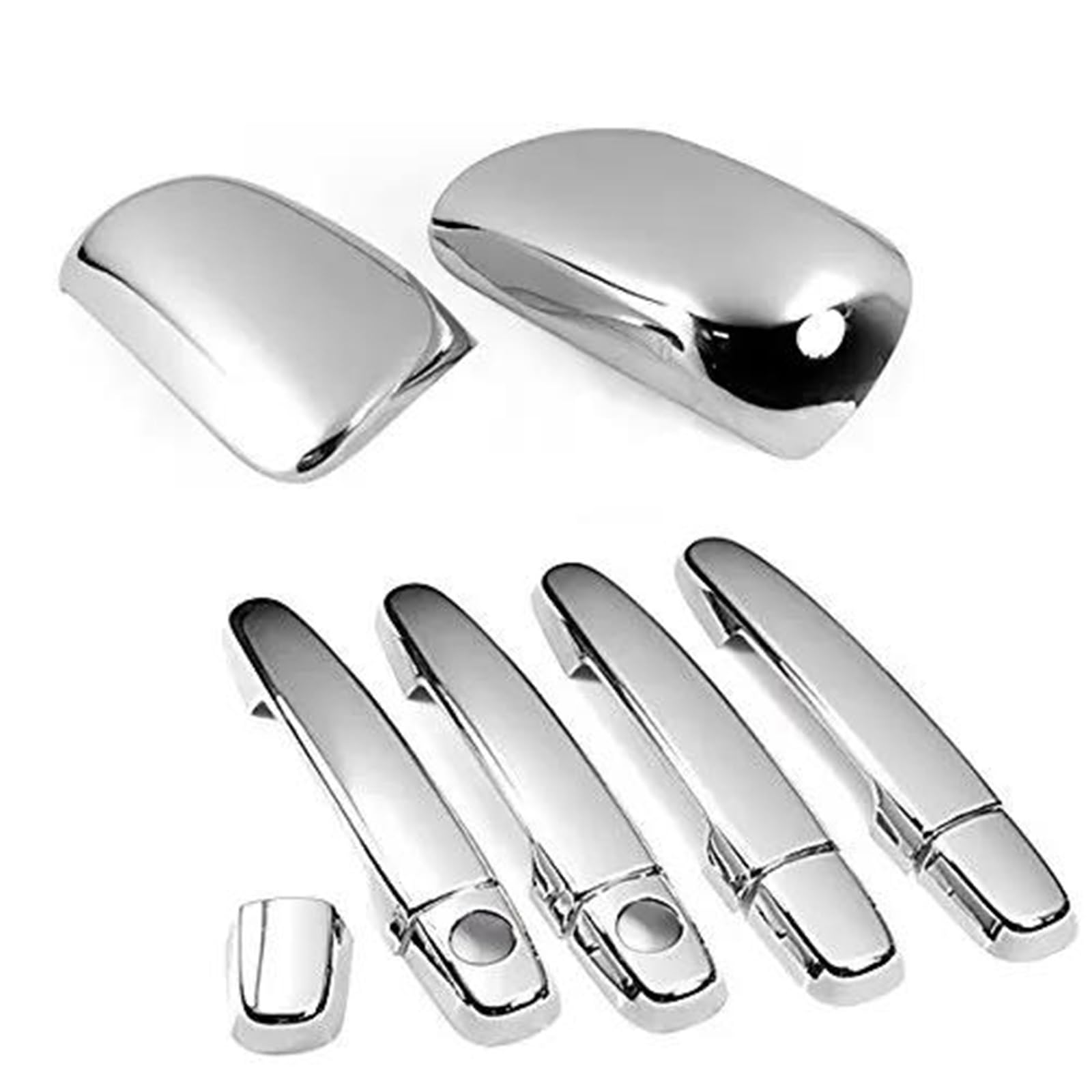 PIWINE Chrome Side Car Door Handle + Mirror Covers for Corolla 2009 2010 2011 2012 2013 for Yaris 2007 2008