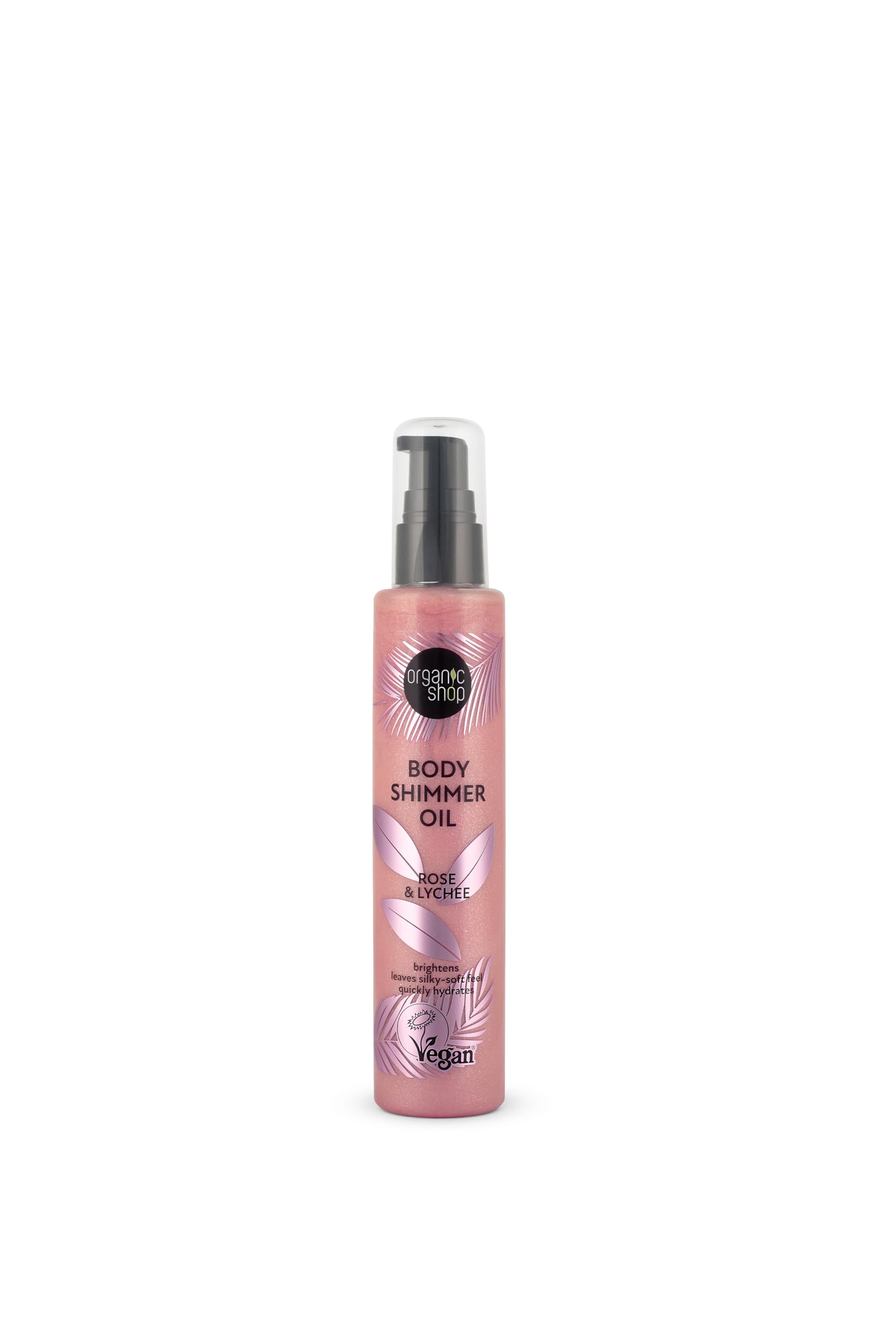 Organic Shop Body Shimmer Oil Rose & Lychee, 100 ml