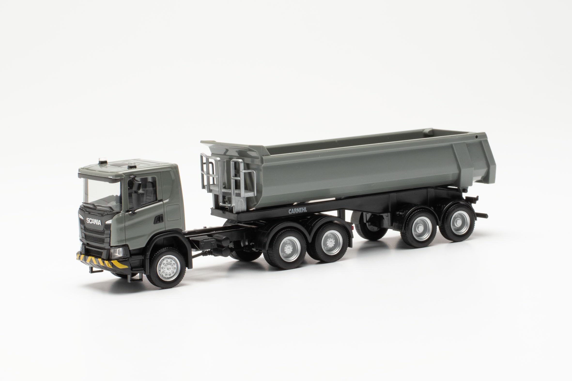 Herpa modello di camion Scania CG 17 6x6 semirimorchio ribaltabile 3/2, in scala 1:87, pezzo da collezione, modello tedesco, statuetta plastica
