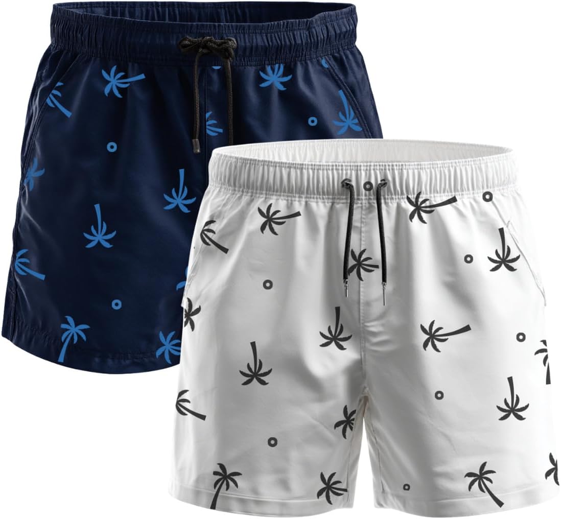 Kit Com 2 Bermuda Praia Masculina Tecido Leve Secagem Rápida